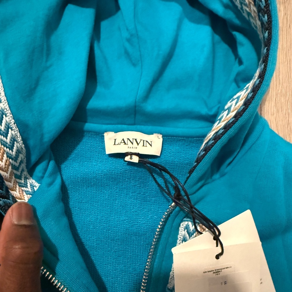 Lanvin Kids Blue Hoodie - Picture 5 of 5